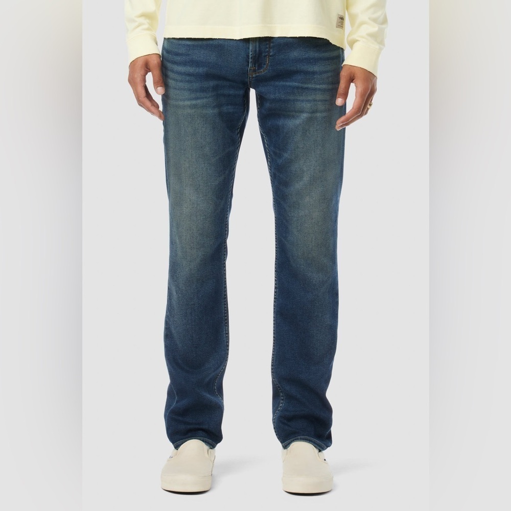 Hudson Men’s Blake Slim Straight Dark Blue Jeans, Size 38x28